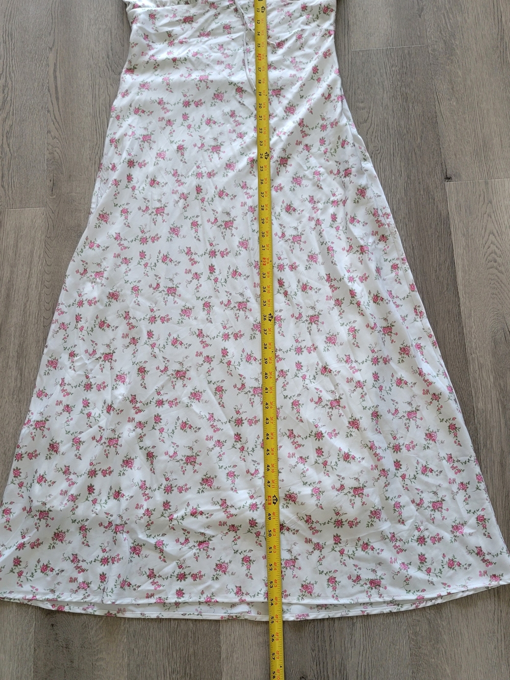ALTAR'D STATE Kya Floral Lace-Trim Milkmaid Slip Maxi Dress Ivory Rose Sz Large - Picture 16 of 16